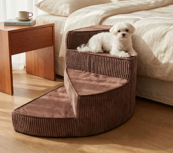 Comfort Steps | Orthopedic Dog Stairs for Bed with Non-Slip Foam Design | Space-Saving Solution for Pet Mobility