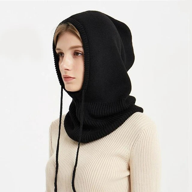 Cashmere-Blend Knit Beanie with Adjustable Fit