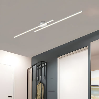 Modern Aluminium Semi Flush Mount LED Ceiling Light