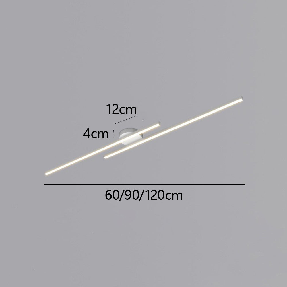 Modern Aluminium Semi Flush Mount LED Ceiling Light