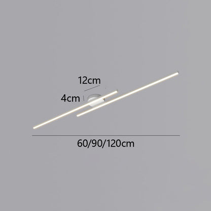 Modern Aluminium Semi Flush Mount LED Ceiling Light