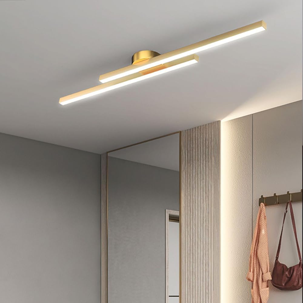 Modern Aluminium Semi Flush Mount LED Ceiling Light