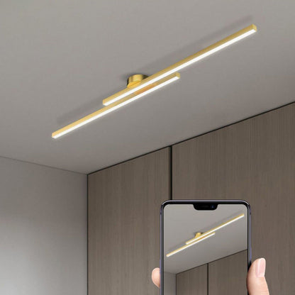Modern Aluminium Semi Flush Mount LED Ceiling Light
