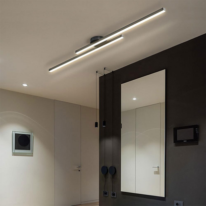 Modern Aluminium Semi Flush Mount LED Ceiling Light