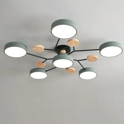 Modern Halo LED Semi-Flush Ceiling Light for Stylish Spaces