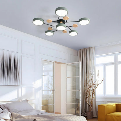 Modern Halo LED Semi-Flush Ceiling Light for Stylish Spaces