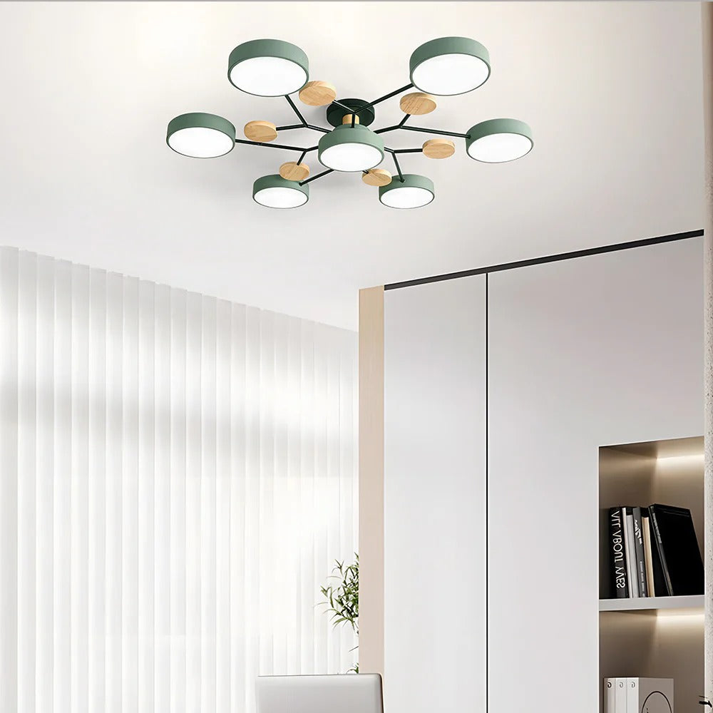 Modern Halo LED Semi-Flush Ceiling Light for Stylish Spaces
