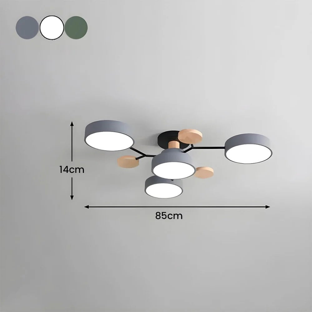Modern Halo LED Semi-Flush Ceiling Light for Stylish Spaces