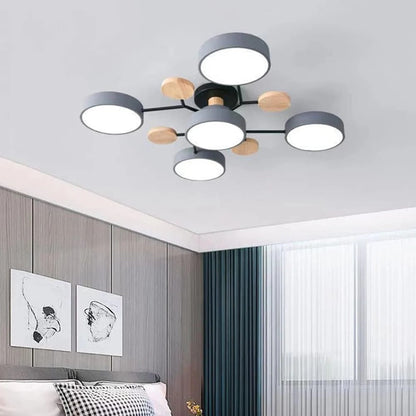 Modern Halo LED Semi-Flush Ceiling Light for Stylish Spaces