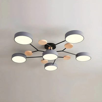 Modern Halo LED Semi-Flush Ceiling Light for Stylish Spaces