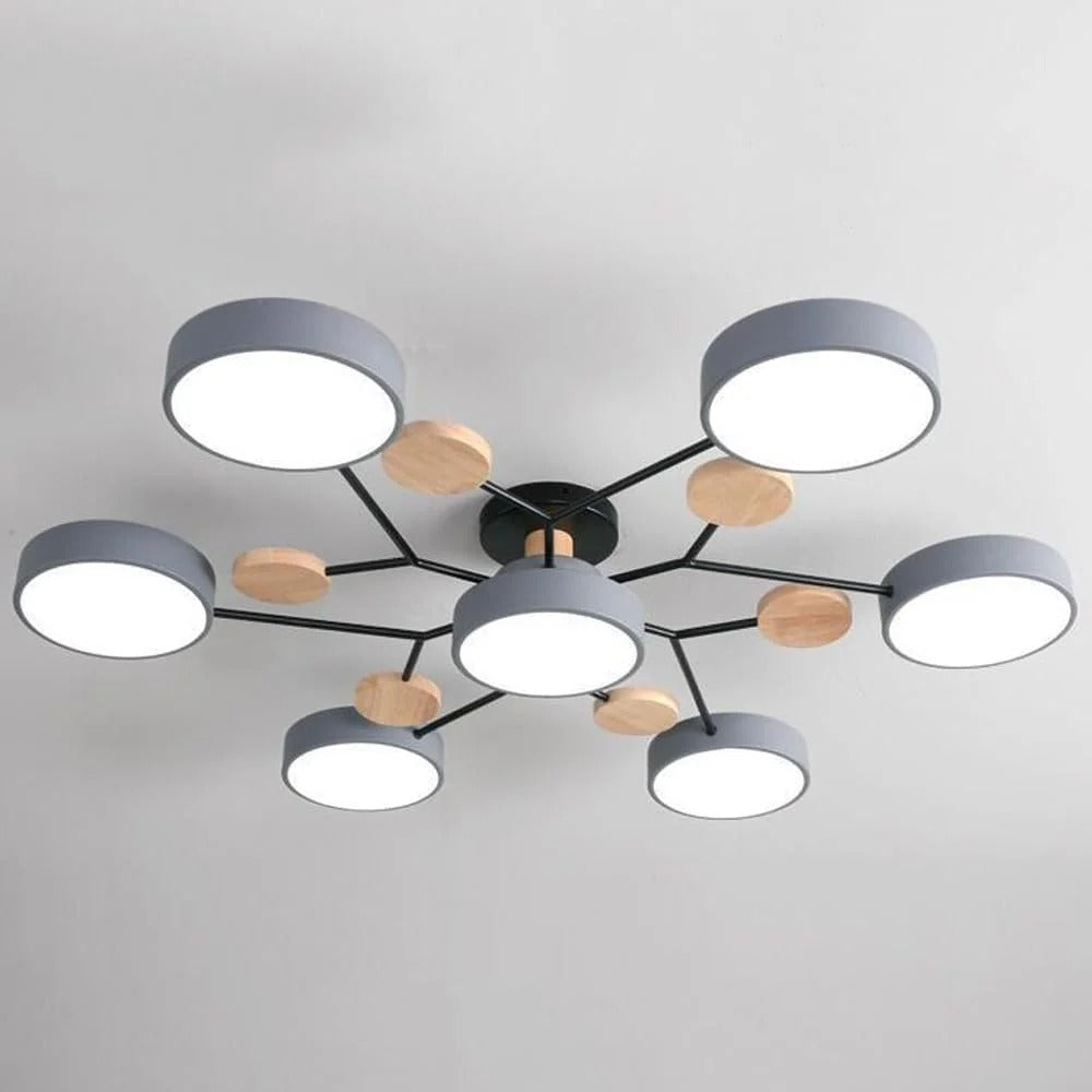 Modern Halo LED Semi-Flush Ceiling Light for Stylish Spaces