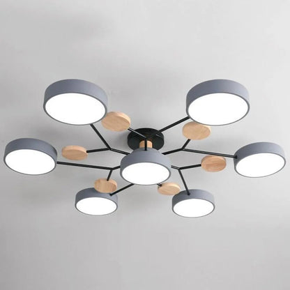 Modern Halo LED Semi-Flush Ceiling Light for Stylish Spaces