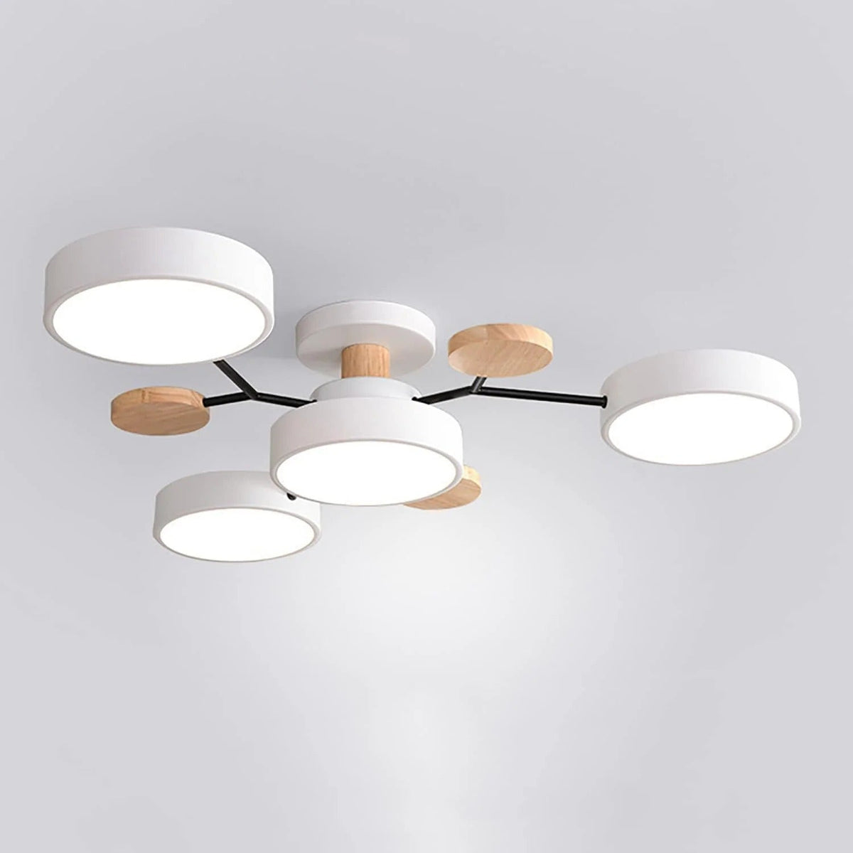 Modern Halo LED Semi-Flush Ceiling Light for Stylish Spaces