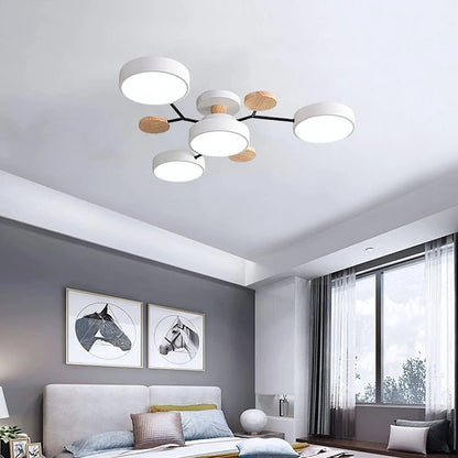 Modern Halo LED Semi-Flush Ceiling Light for Stylish Spaces