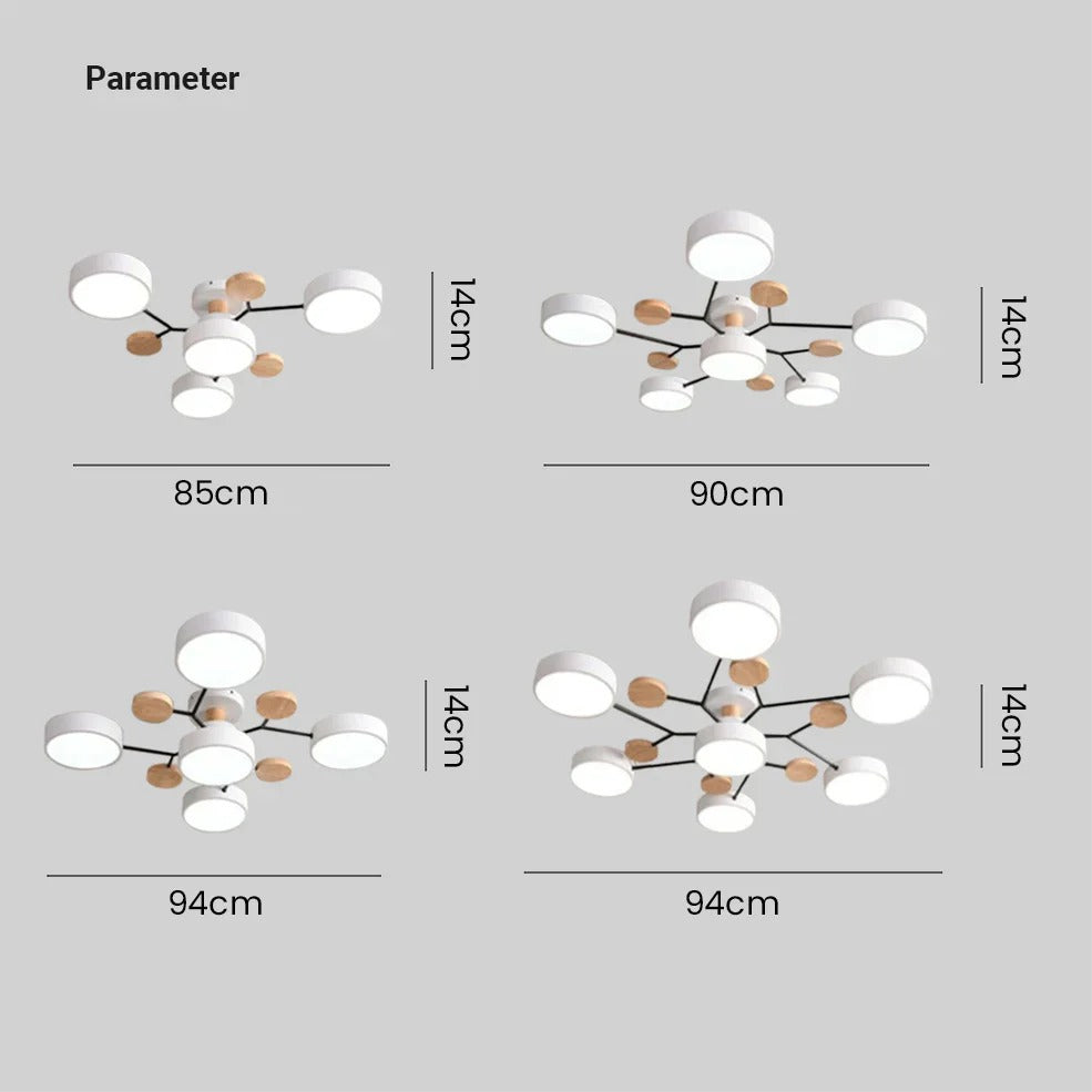 Modern Halo LED Semi-Flush Ceiling Light for Stylish Spaces