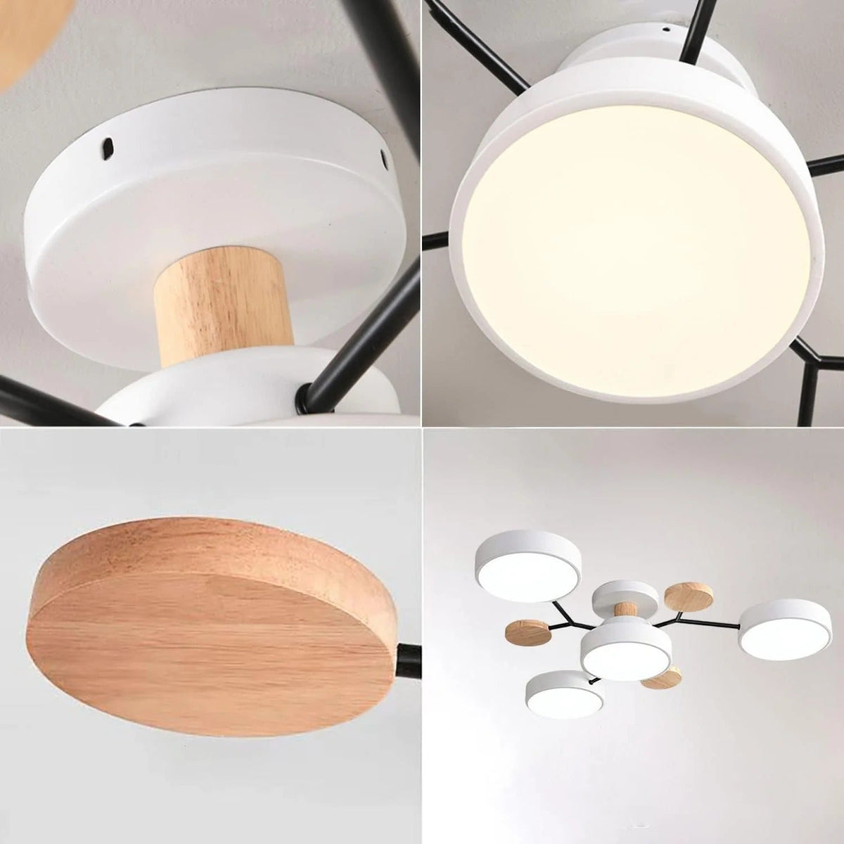 Modern Halo LED Semi-Flush Ceiling Light for Stylish Spaces