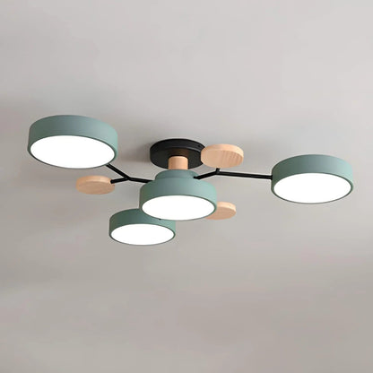 Modern Halo LED Semi-Flush Ceiling Light for Stylish Spaces