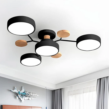 Modern Halo LED Semi-Flush Ceiling Light for Stylish Spaces