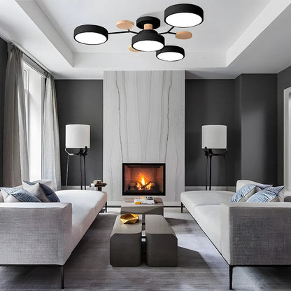 Modern Halo LED Semi-Flush Ceiling Light for Stylish Spaces