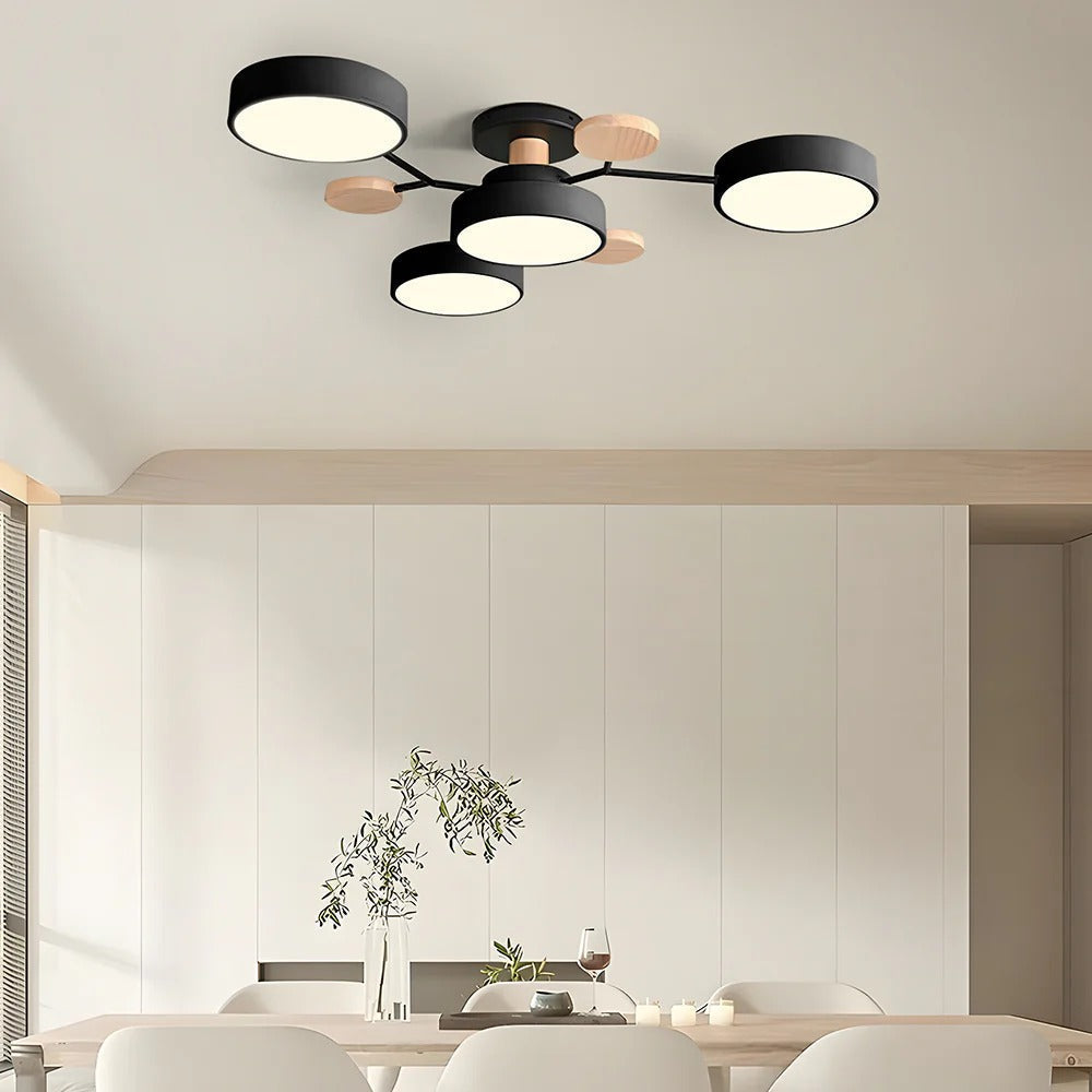 Modern Halo LED Semi-Flush Ceiling Light for Stylish Spaces