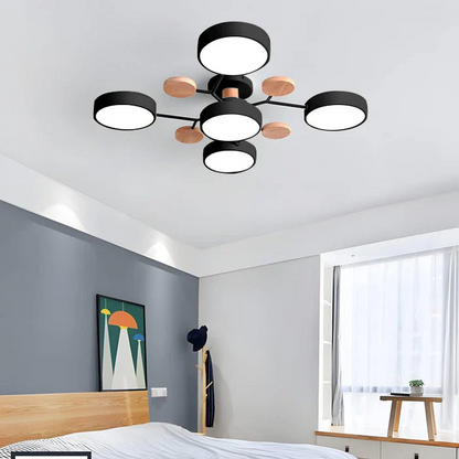 Modern Halo LED Semi-Flush Ceiling Light for Stylish Spaces