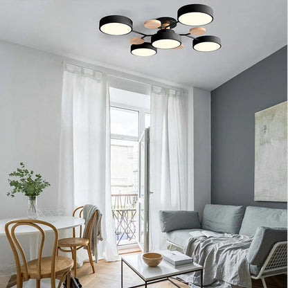 Modern Halo LED Semi-Flush Ceiling Light for Stylish Spaces