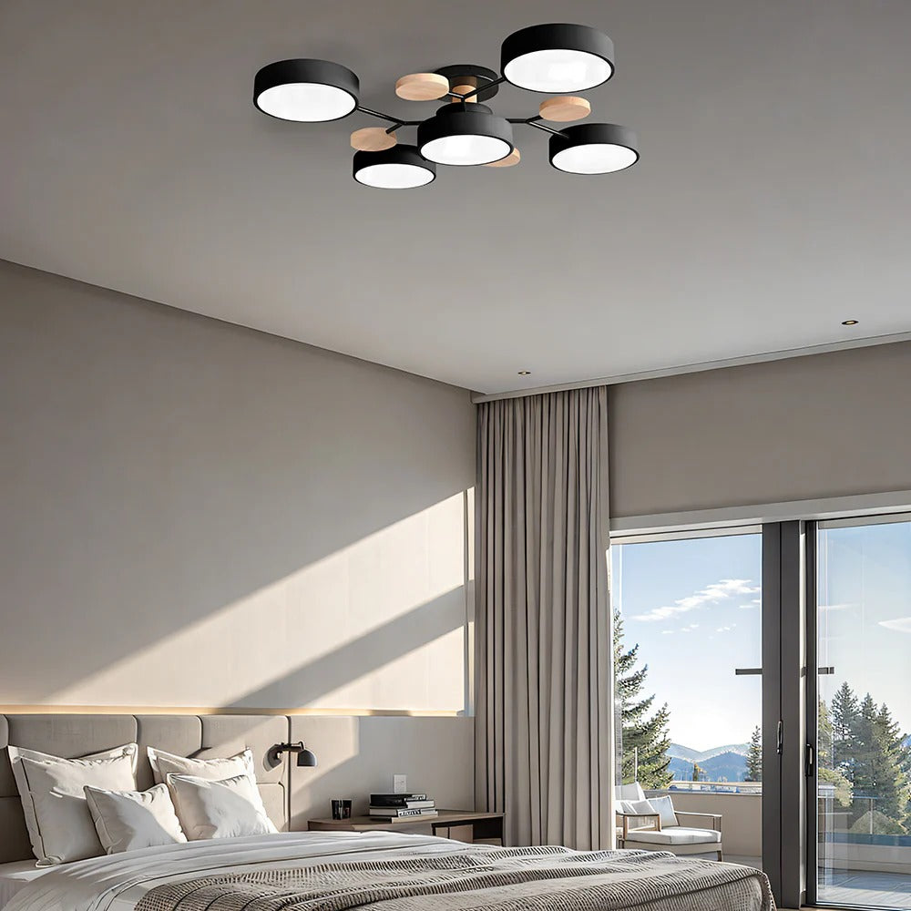 Modern Halo LED Semi-Flush Ceiling Light for Stylish Spaces