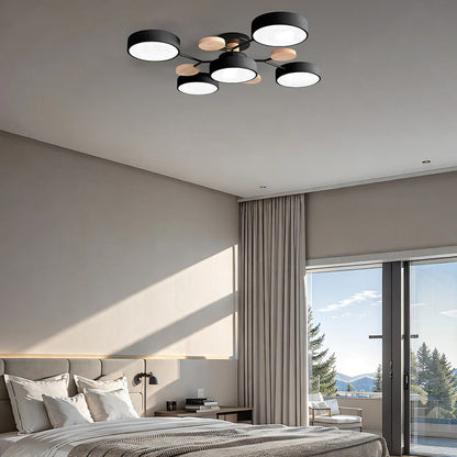 Modern Halo LED Semi-Flush Ceiling Light for Stylish Spaces