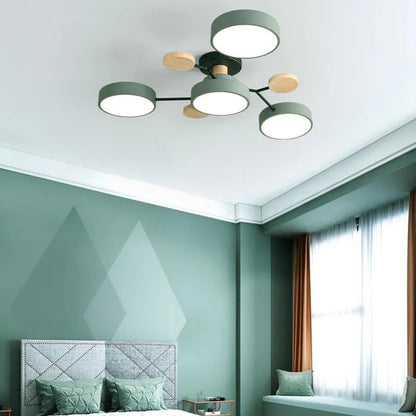 Modern Halo LED Semi-Flush Ceiling Light for Stylish Spaces