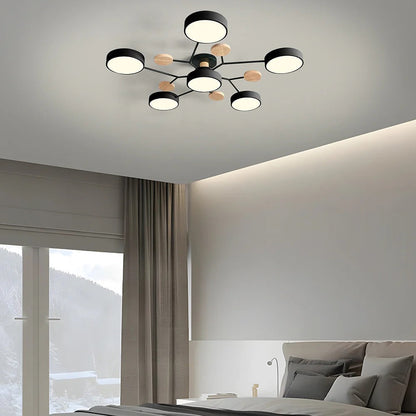 Modern Halo LED Semi-Flush Ceiling Light for Stylish Spaces