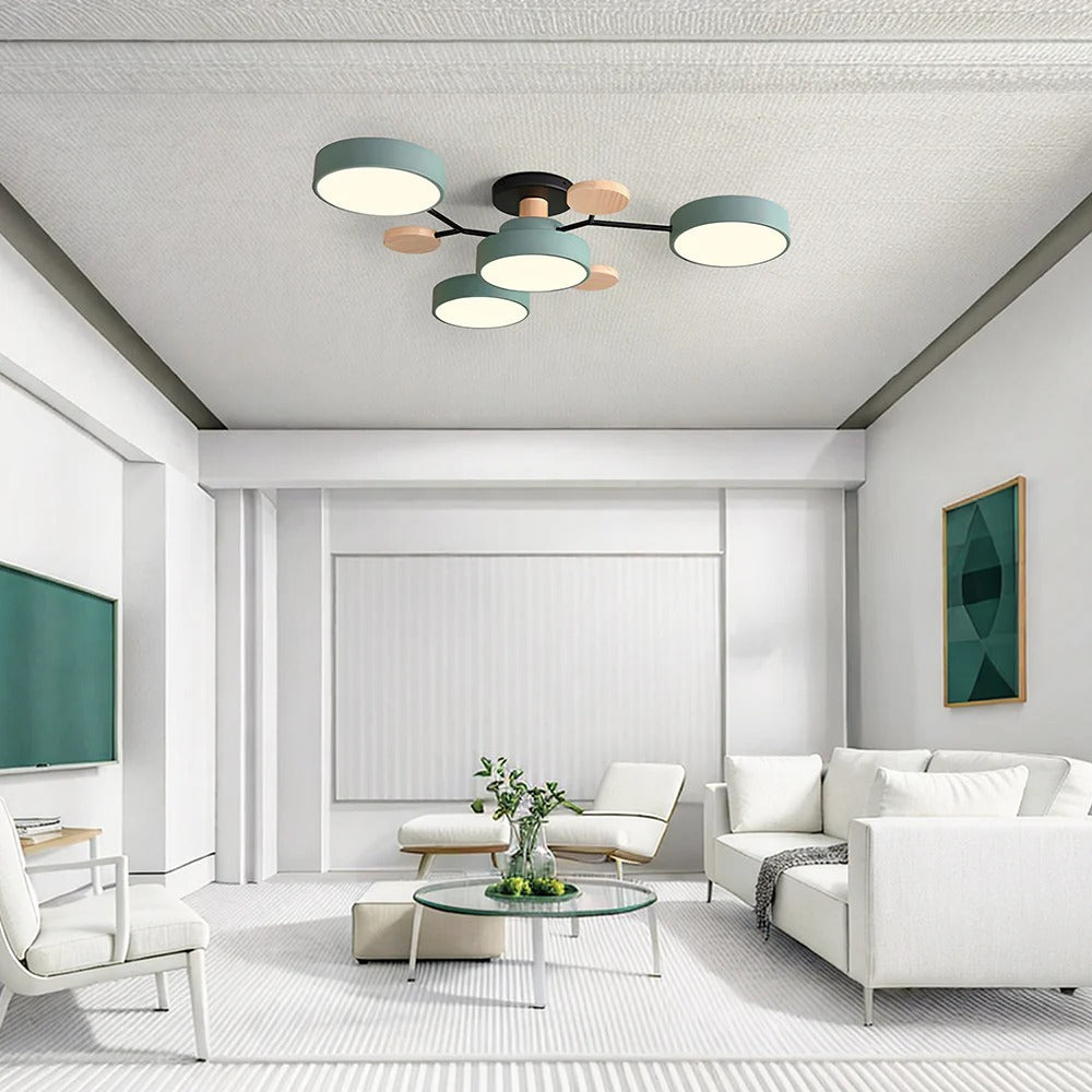 Modern Halo LED Semi-Flush Ceiling Light for Stylish Spaces