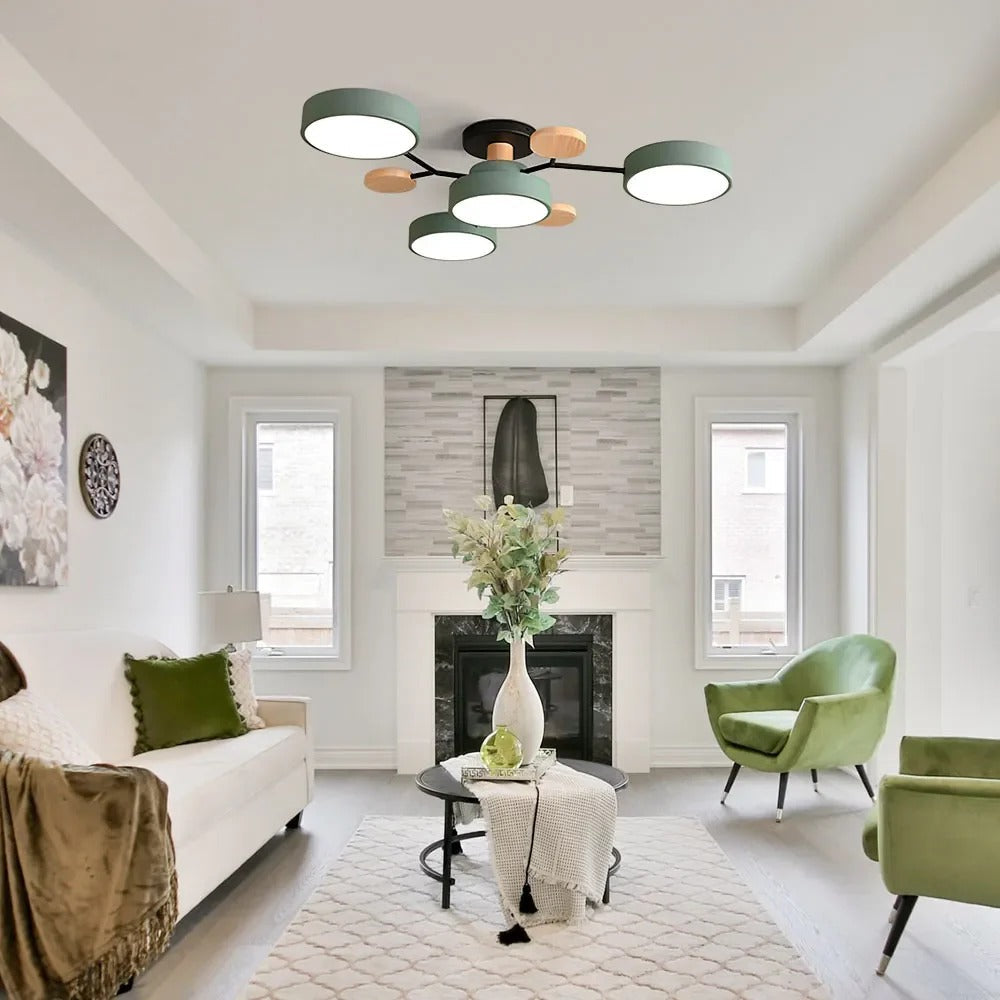 Modern Halo LED Semi-Flush Ceiling Light for Stylish Spaces