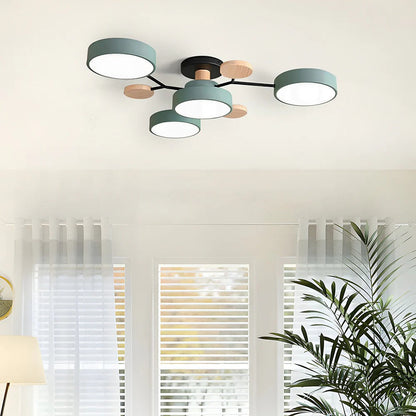 Modern Halo LED Semi-Flush Ceiling Light for Stylish Spaces