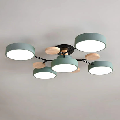 Modern Halo LED Semi-Flush Ceiling Light for Stylish Spaces