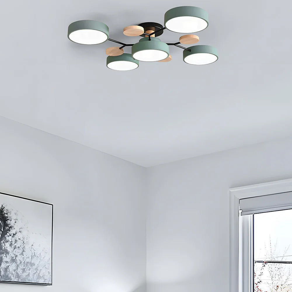 Modern Halo LED Semi-Flush Ceiling Light for Stylish Spaces