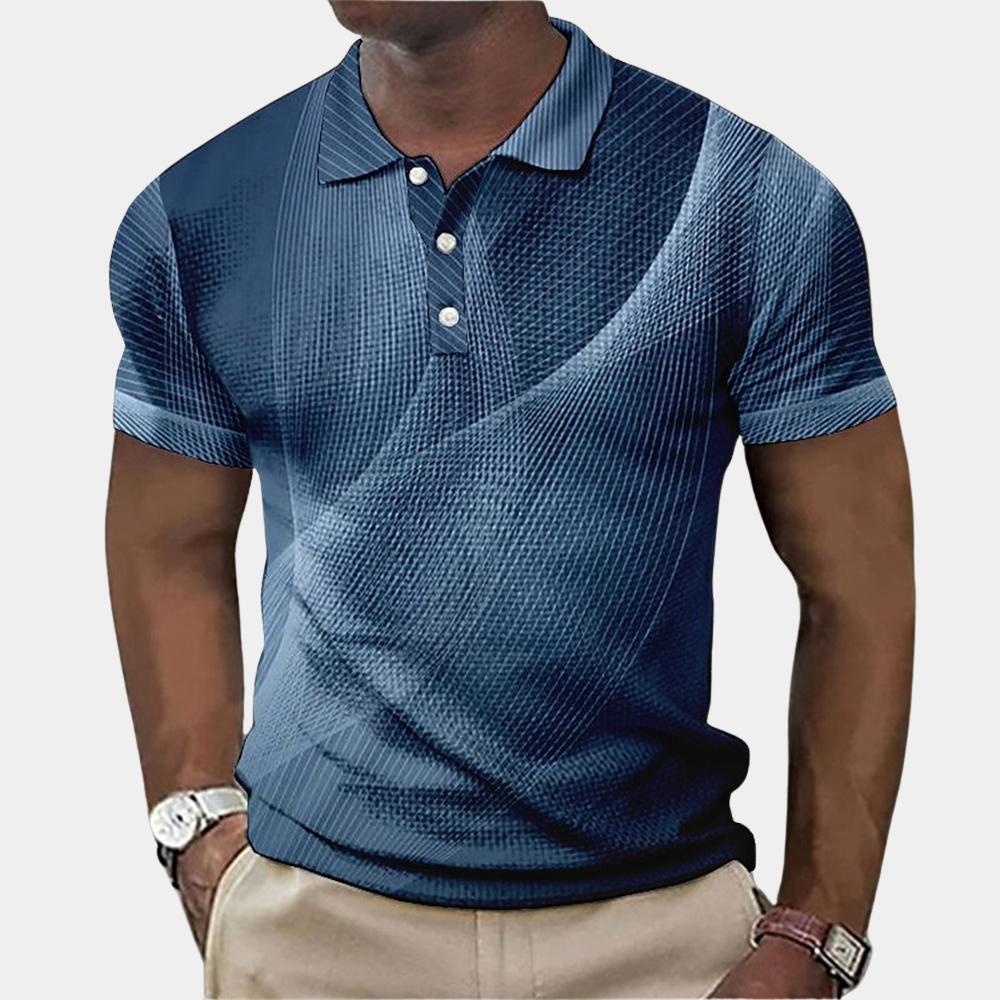 Stilfuld poloshirt til mænd blå