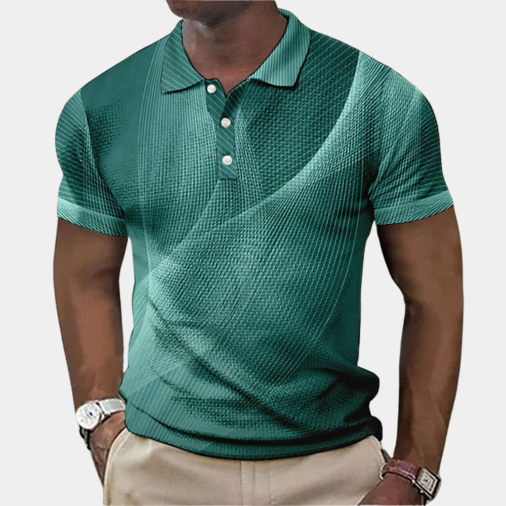 Stilfuld poloshirt til mænd detalje