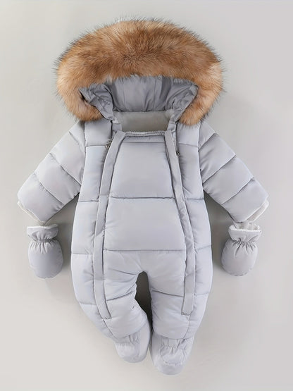 Unisex Baby Winter Romper &amp; Jumpsuit – Cozy Hooded Outfit for Cold Weather
