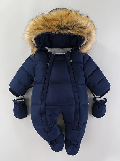 Unisex Baby Winter Romper &amp; Jumpsuit – Cozy Hooded Outfit for Cold Weather