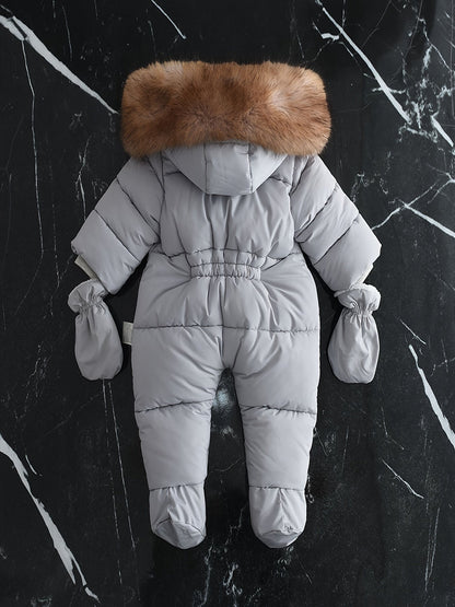 Unisex Baby Winter Romper &amp; Jumpsuit – Cozy Hooded Outfit for Cold Weather