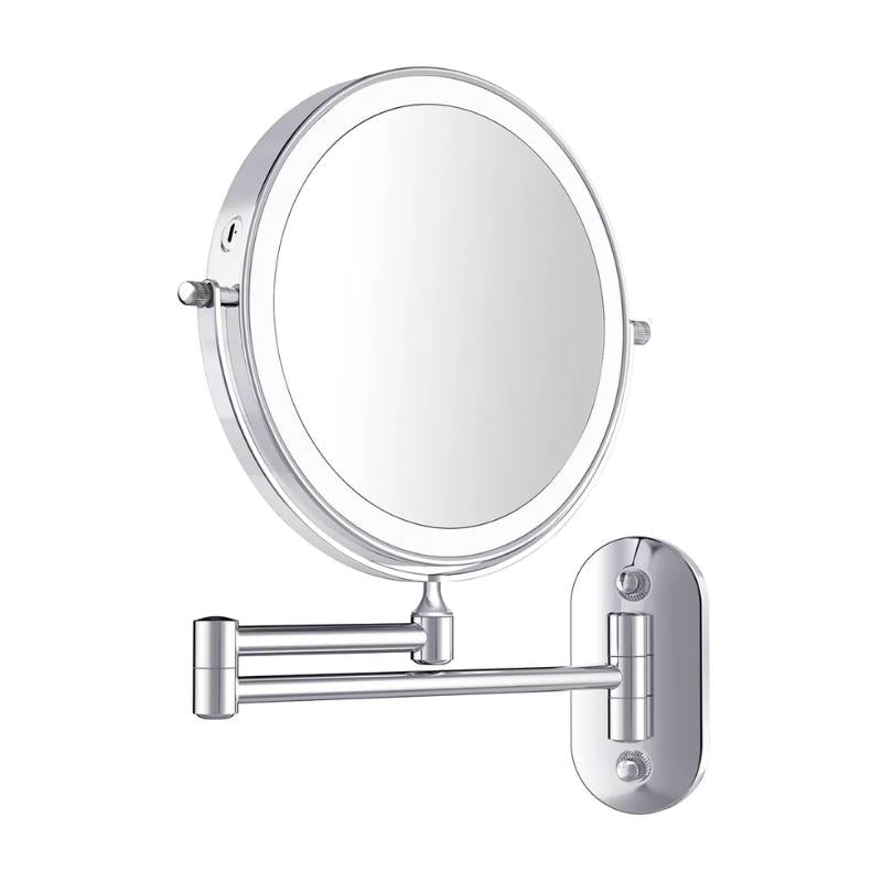Unisex Circular LED Magnifying Bathroom Mirror