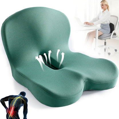 Unisex Ergonomic Memory Foam Seat Cushion for Pain Relief
