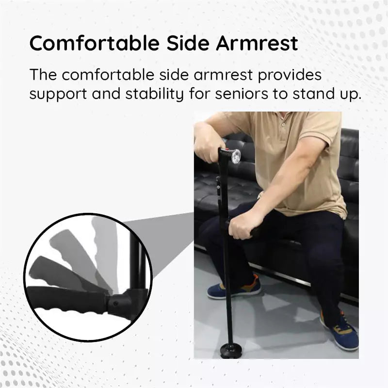 Unisex Foldable Walking Cane with LED Light &amp; Non-Slip Base