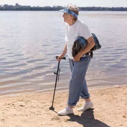 Unisex Foldable Walking Cane with LED Light &amp; Non-Slip Base
