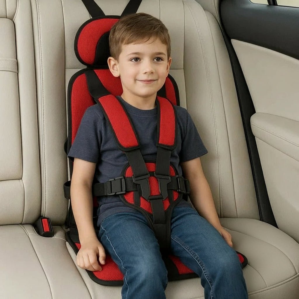 Unisex Portable Child Car Seat for Travel Safety - Lightweight &amp; Foldable